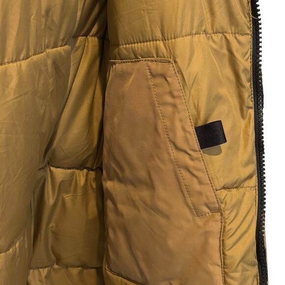 Everlane Renew Puffer Coat Chestnut Brown Tan Mid Length Hooded Jacket Size XL* - Picture 5 of 8